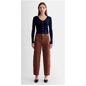 Everlane The Utility Barrel Pant In Brown Size‎ 00